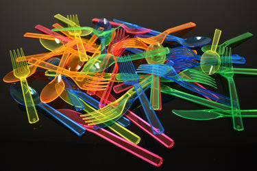 Assorted UV Blacklight Reactive Cutlery Set- 48 Count